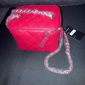 Quilted Red Crossbody Bag